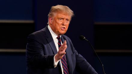 Donald Trump, Präsident der USA, spricht während der ersten Präsidentschaftsdebatte.
