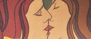 Kurvig. Luigi Colanis Sessel-Plastik (1965) korrespondiert mit Peter Behrens „Der Kuss“ (1898).