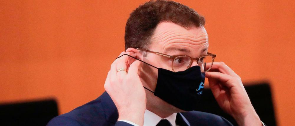 Bundesgesundheitsminister Jens Spahn (CDU) vor der Kabinettssitzung.