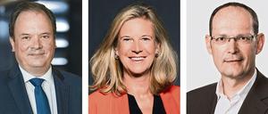 „Eine Liste guter Vorschläge“: BR-Verwaltungsdirektor Albrecht Frenzel (li.) kennt den Bayerischen Rundfunk aus der Innensicht, MDR-Programmchefin Katja Wildermuth hat ein Gespür für Zuschauerwünsche und Christian Vogg vom Schweizer SRF bringt Digital-Kompetenz mit. 