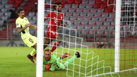 Kingsley Coman trifft zum 1:0 für die Bayern.
