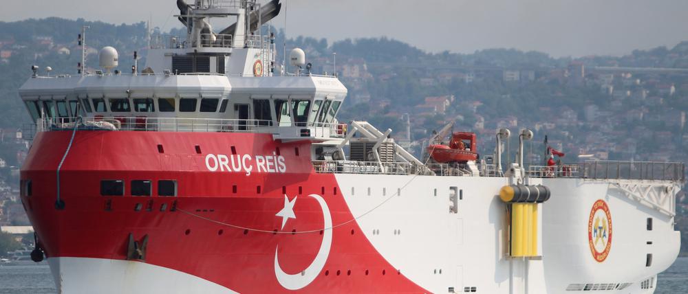 Das türkische Forschungsschiff "Oruc Reis" erkundet bis Dienstag weiter das Gasvorkommen im östlichen Mittelmeer.