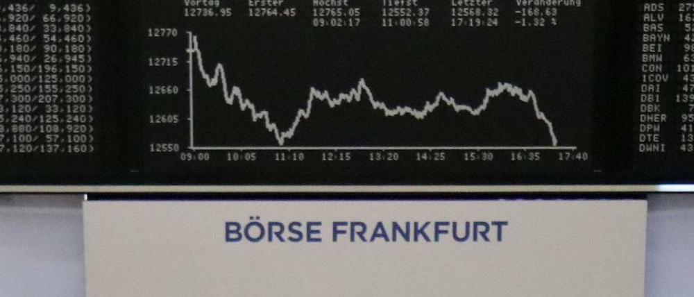 Der Kurssturz bei SAP hat den Dax am Montag schwer belastet.