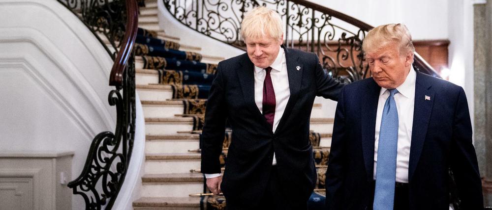 Der britische Premier Boris Johnson (links) und US-Präsident Donald Trump beim G-7-Gipfel in Biarritz im August 2019.