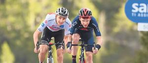 Nase vorn. Geoghegan Hart (rechts) setzte sich beim Giro gegen Jai Hindley durch.