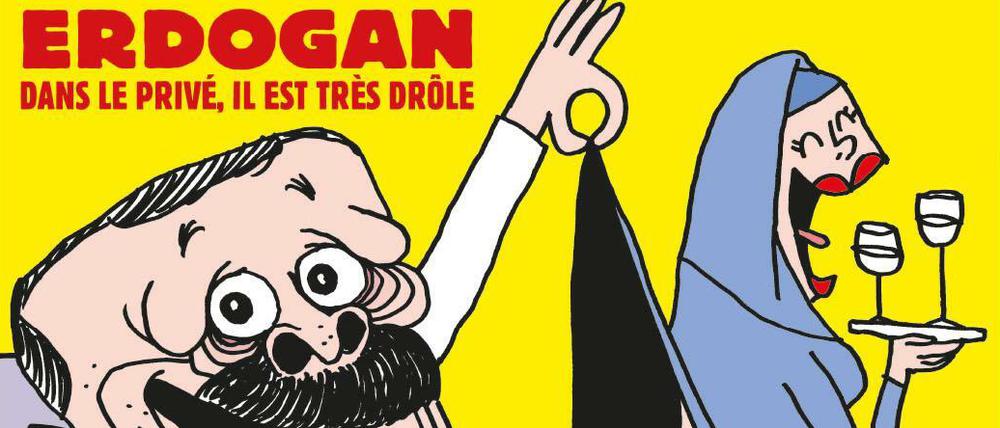 Zwei Mal Blasphemie in einem Bild? Charlie-Hebdo-Karikatur über Erdogan und den Propheten