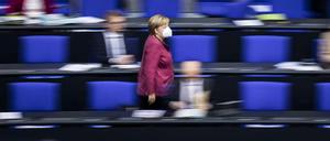 Angela Merkel im Bundestag in Berlin.