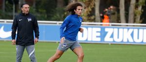 Endlich da. Mattéo Guendouzi hat am Dienstag erstmals unter Herthas Trainer Bruno Labbadia trainiert.