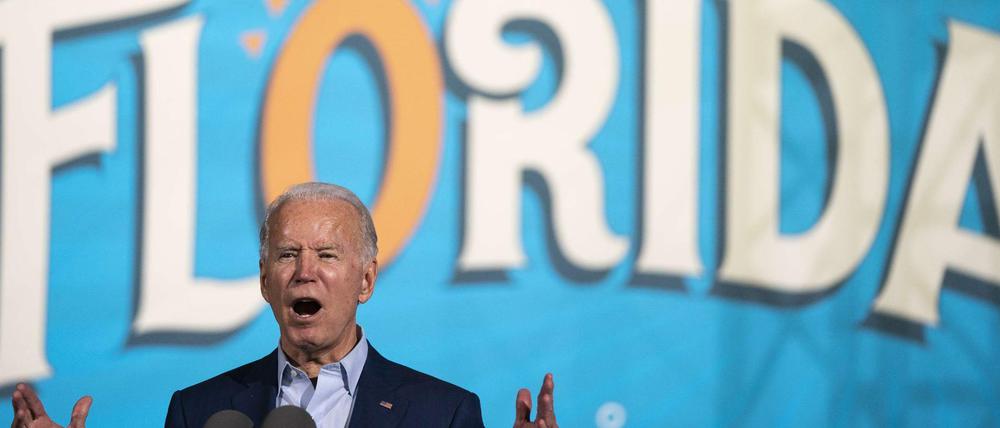 Joe Biden am Donnerstag in Tampa, Florida.