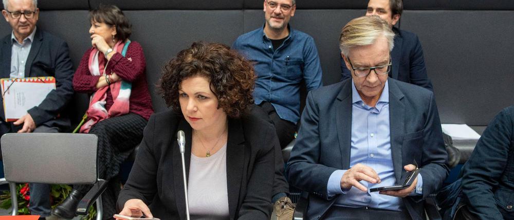 Linksfraktionschefs Amira Mohamed Ali, Dietmar Bartsch.