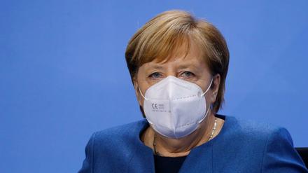 Bundeskanzlerin Angela Merkel auf der Pressekonferenz.