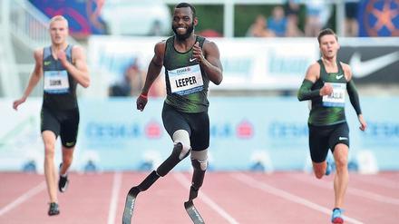 Auf und ab. US-Sprinter Blake Leeper will bei Olympia starten.