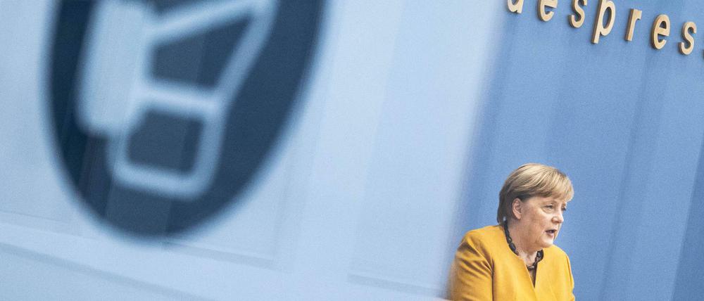 Bundeskanzlerin Merkel muss in der Coronakrise immer wieder an den Bürgersinn appellieren.