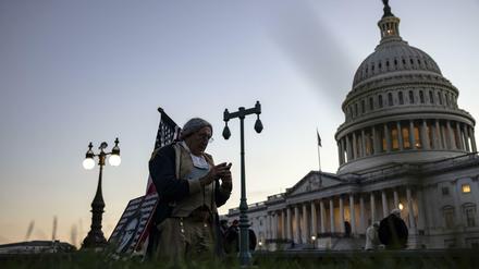 Vor dem Kapitol in Washington, dem Sitz des Kongresses. 