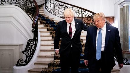 Der britische Premier Boris Johnson (links) und US-Präsident Donald Trump beim G-7-Gipfel in Biarritz 2019.