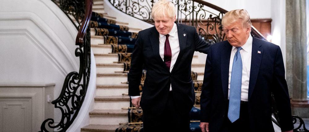 Der britische Premier Boris Johnson (links) und US-Präsident Donald Trump beim G-7-Gipfel in Biarritz 2019.