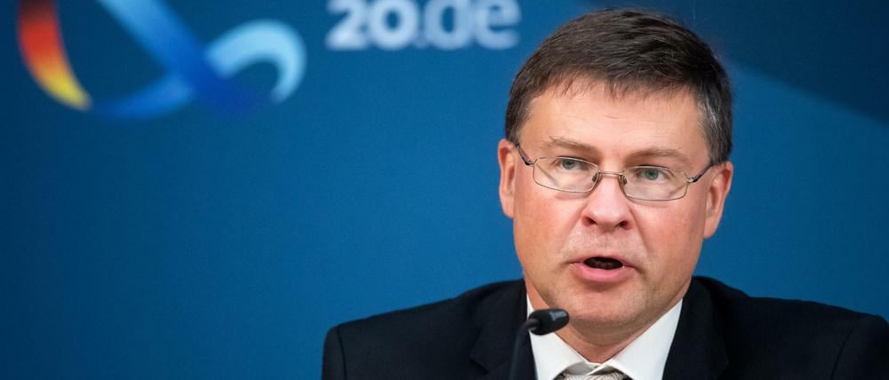 Der EU-Vizekommissionspräsident Valdis Dombrovskis.