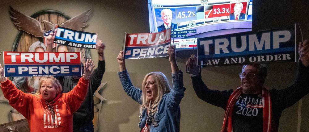 Zu früh gefreut? Anhänger von Donald Trump jubeln bereits.