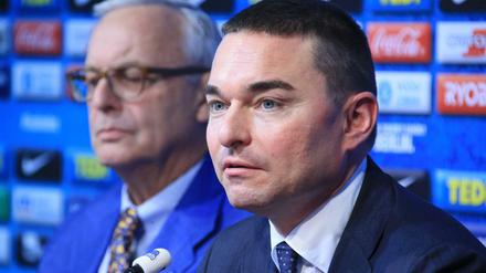 Komplementär sticht Kommanditist. Bei Hertha BSC haben weiterhin der Verein und sein Präsident Werner Gegenbauer (l.) das Sagen, auch wenn Investor Lars Windhorst seine eigene Agenda verfolgt.