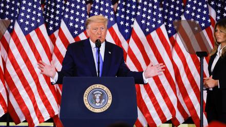 US-Präsident Donald Trump bei seiner Rede im Weißen Haus