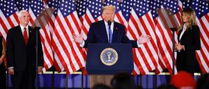 US-Präsident Donald Trump bei seiner Rede im Weißen Haus