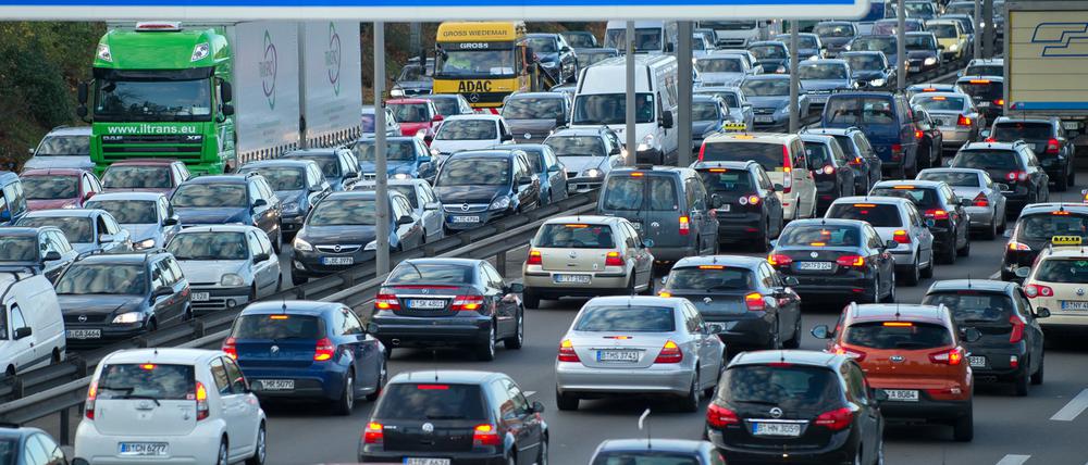 Stau auf der Stadtautobahn