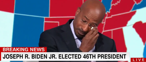 Van Jones bricht vor laufenden Kameras in Tränen aus. 