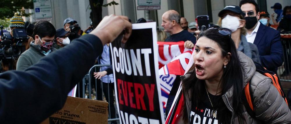 Unterstützer und Gegner von Trump geraten auch in Philadelphia immer wieder aneinander.