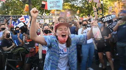 Biden-Fans im Jubeltaumel.