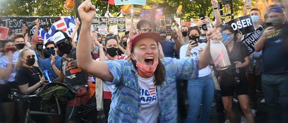Biden-Fans im Jubeltaumel.