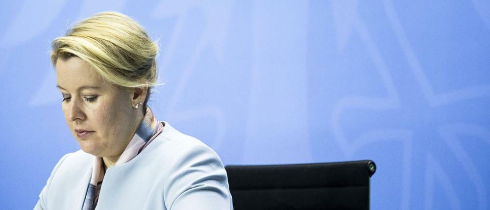 Steht vor schwierigen Wochen: Familienministerin Franziska Giffey.