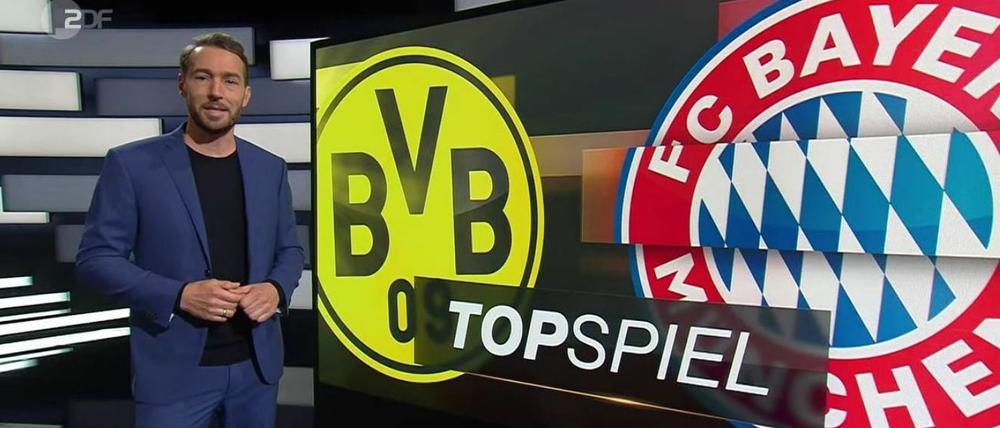 Sven Voss moderierte das Sport-Studio am späten Samstagabend.