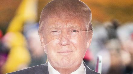 Trump-Anhänger mit Maske auf einer "Stop-the-steal"-Demonstration