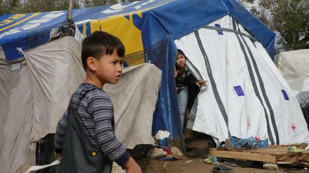 Schutzbedürftig: Kinder im Flüchtlingslager Moria auf einem Archivfoto aus dem Jahr 2018.