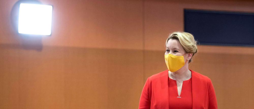 Im Fokus: Franziska Giffey will Landesvorsitzende der SPD werden - mindestens.