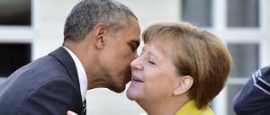 Barack Obama und Angela Merkel bei einem Treffen im April 2016.