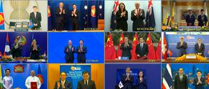 Digitaler ASEAN-Gipfel: Staats- und Regierungschefs von 15 asiatischen Ländern haben am Sonntag ein Freihandelsabkommen unterzeichnet.