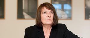 Die Schriftstellerin Monika Maron 2016 während eines Interviews. 