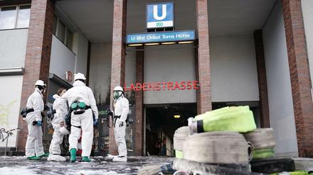 Die Spuren des Brandes am Montagmorgen.
