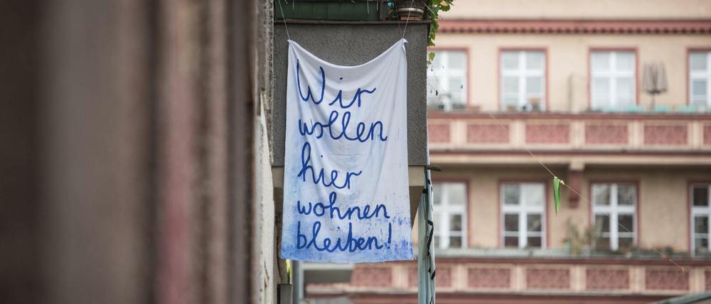 Protest: Mieter haben Angst vor Verdrängung.