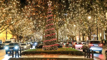Die Weihnachtslichter am Ku'damm im vergangenen Jahr.