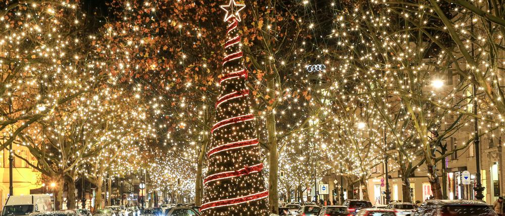 Die Weihnachtslichter am Ku'damm im vergangenen Jahr.