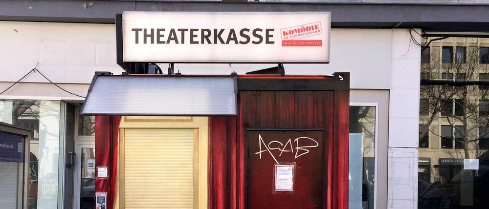 Kultur in Zeiten von Corona: Geschlossene Theaterkasse in Berlin