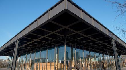 Die Neue Nationalgalerie vor dem Beginn der Sanierungsarbeiten. 