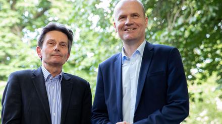 Die Fraktionsvorsitzenden der Regierungsparteien im Bundestag: Rolf Mützenich (SPD, l.) und Ralph Brinkhaus (CDU).