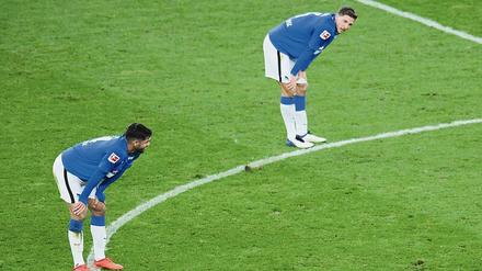 Der Gemütszustand bei Hertha BSC: in die Knie gezwungen.