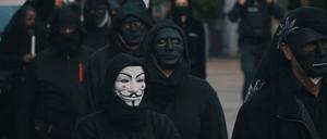 Bild aus einen Video vom Aufmarsch in Cottbus.