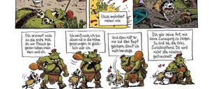 Im Schlachtgetümmel: Eine Szene aus „Donjon Antipoden -10.000. Bd. 1: Die Armee des Schädels“.