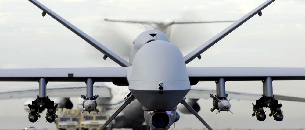 Eine bewaffnete Drohne der US-Luftwaffe.