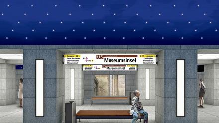 Der gestirnte Himmel über mir. Der U-Bahnhof Museumsinsel. 